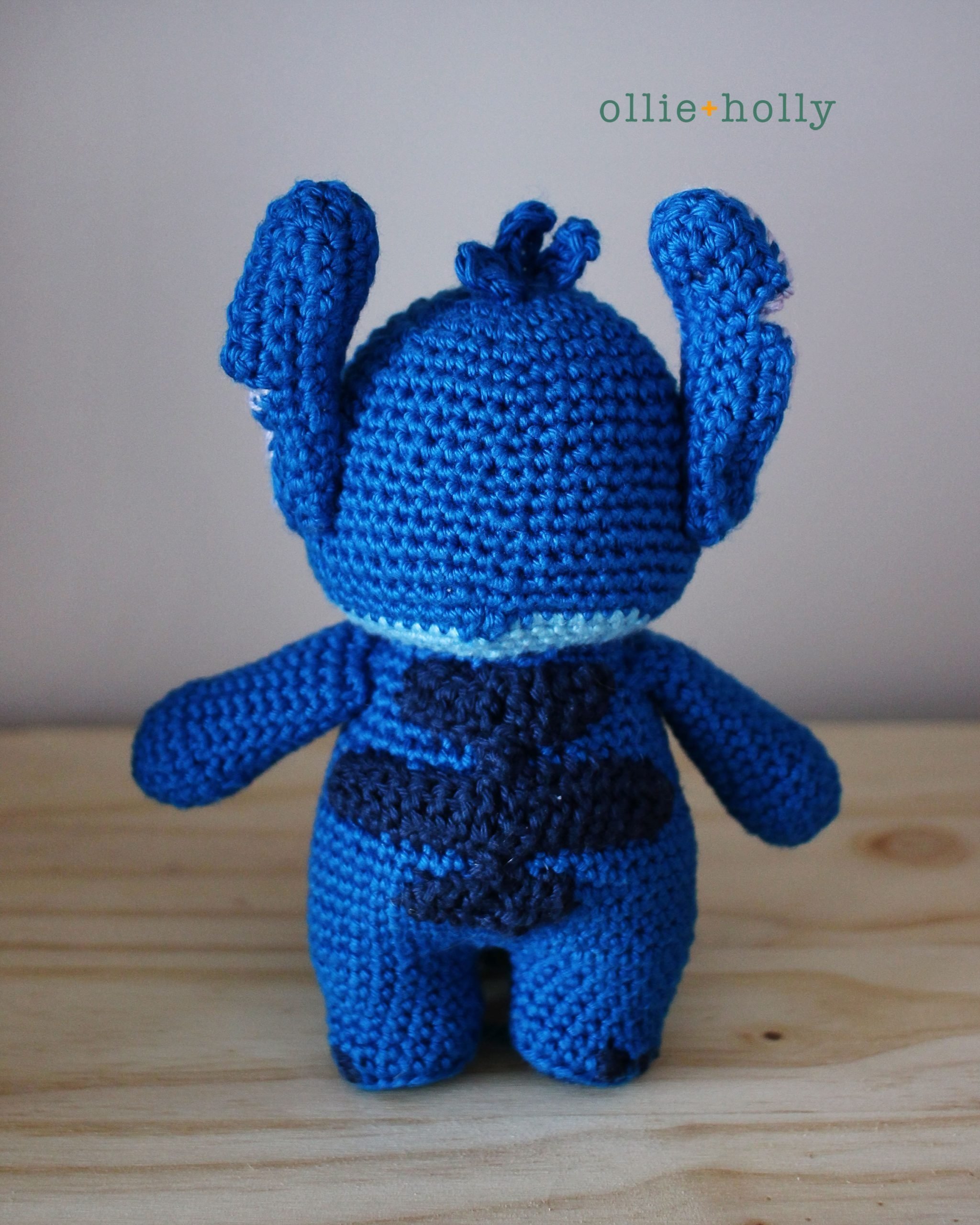 Lilo and Stitch Amigurumi Crochet Pattern Notes Back View
