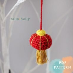 Chinese Lantern Amigurumi Crochet Ornament (Pattern Only)