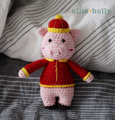 Lunar Chinese New Year Crochet Year of The Pig Amigurumi Pattern