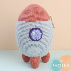 Rocket Ship Plush Amigurumi Crochet (Pattern Only)