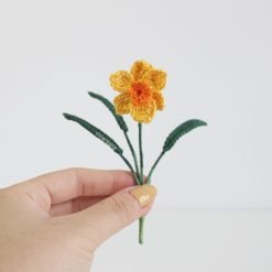 Little Daffodil Tiny Flower Crochet Pattern Closeup