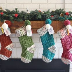 Crochet Christmas Stocking Stocking (Pattern Only) - Knit-look, Waistcoat Stitch Stocking - Image 3