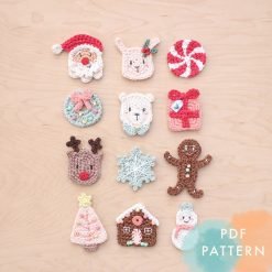 Christmas Crochet Appliques Collection (Pattern Only) - 12 Days of Appliques
