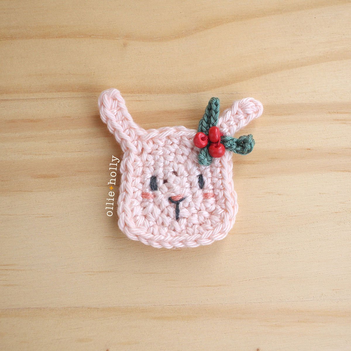 Christmas Rabbit/Bunny Applique Crochet Patterns