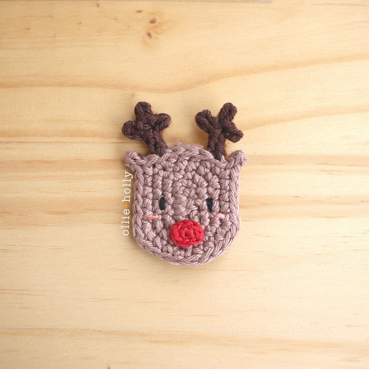 Christmas Reindeer Applique Crochet Patterns