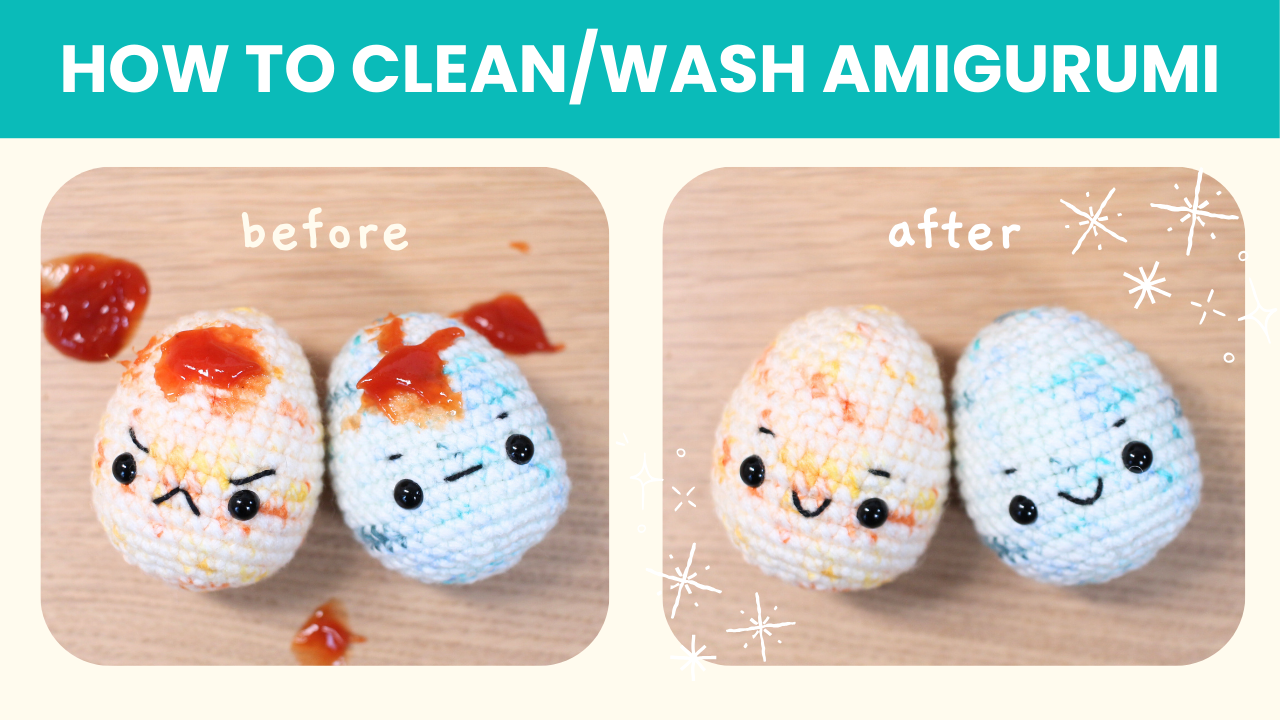 how to clean and wash amigurumi crochet plushie toys
